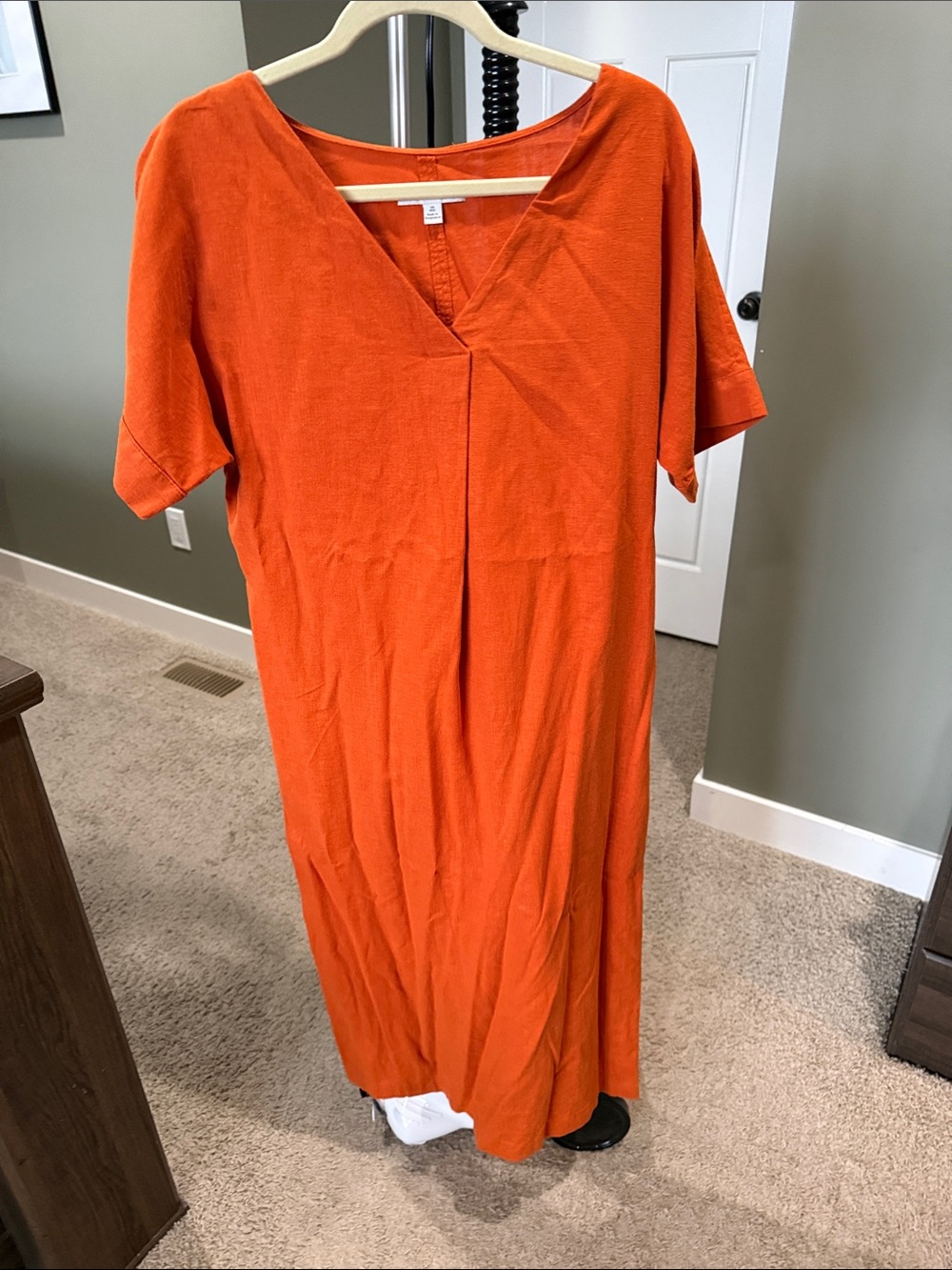 Marks & Spencer Orange V-Neck Maxi Dress
